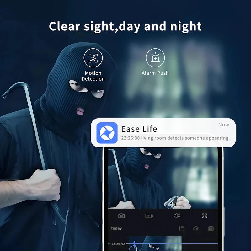 Ease Life App Security Baby Camera Indoor Home Security 2.4Ghz 1080P Pet Dog Camera with Phone App Motion Detection 2-Way Talk