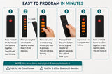 Smart Learning Remote Control for TV STB DVD DVB TV Box HIFI Universal Controller with 6 Big Buttons Easy Use for Elder