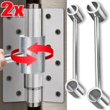Hinges Gap Adjusting Wrench Double-Headed Door Hinge Repair Spanner for round Bolt Labor-Saving Door Hinges Gaps Repair Tools